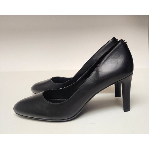 Michael Kors Black Leather Chantal Flex Leather Heel Pump Size 9M - Picture 9 of 13